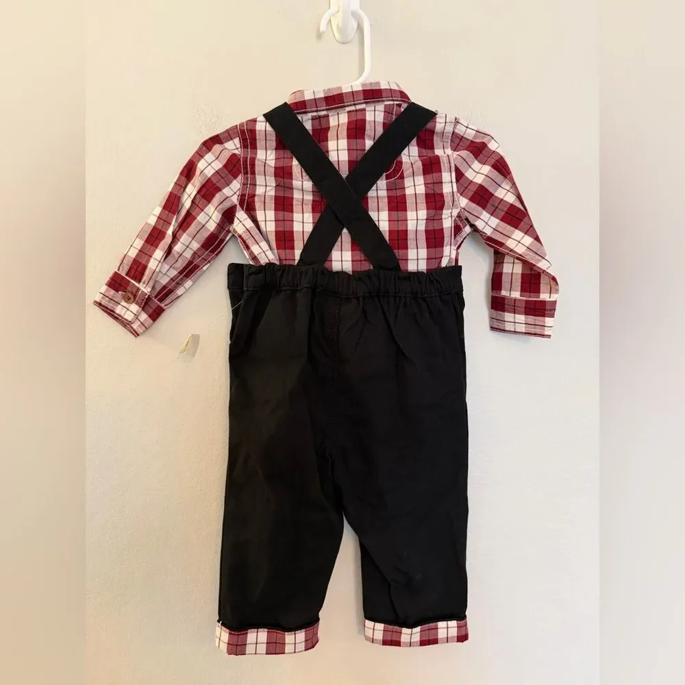 NWT Tommy Bahama Baby Boy Two Piece Overall Set - Size 3-6 Months